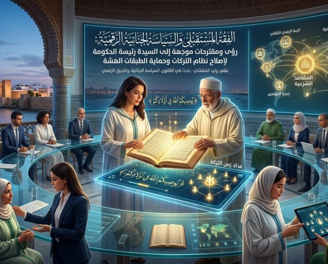 الفقه المستقبلي والسياسة الجنائية الرقمية: رؤى ومقترحات موجهة إلى السيدة رئيسة الحكومة لإصلاح نظام التركات وحماية الطبقات الهشة