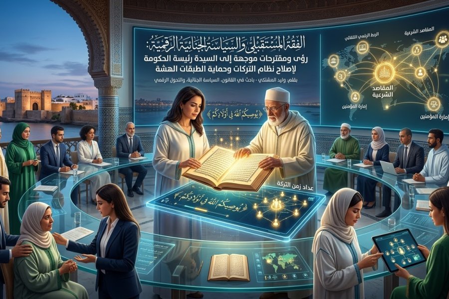 الفقه المستقبلي والسياسة الجنائية الرقمية: رؤى ومقترحات موجهة إلى السيدة رئيسة الحكومة لإصلاح نظام التركات وحماية الطبقات الهشة